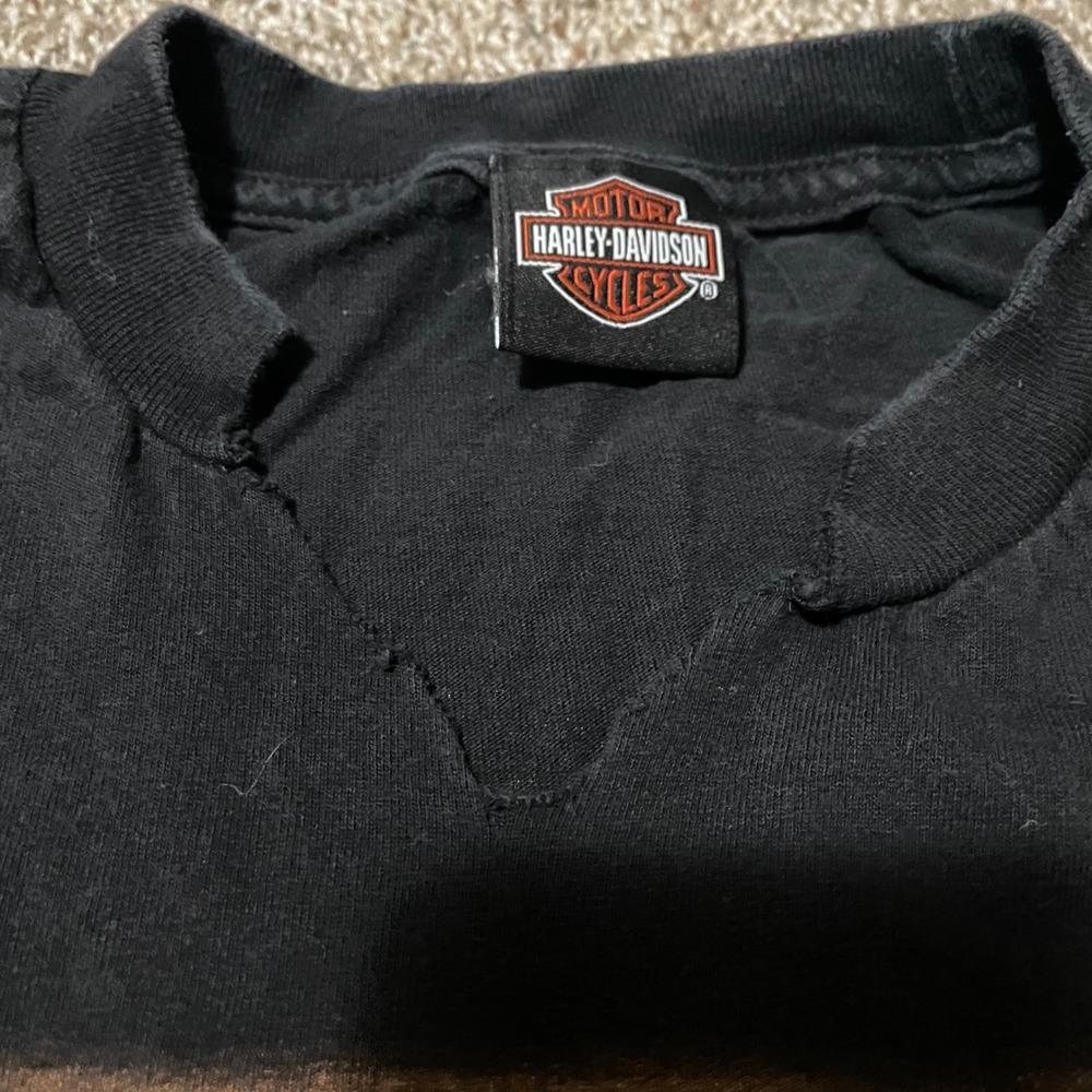 Harley Davidson St Kitts T Shirt Ride The Plank Pirate Black Mens XL Modified V - Picture 5 of 5